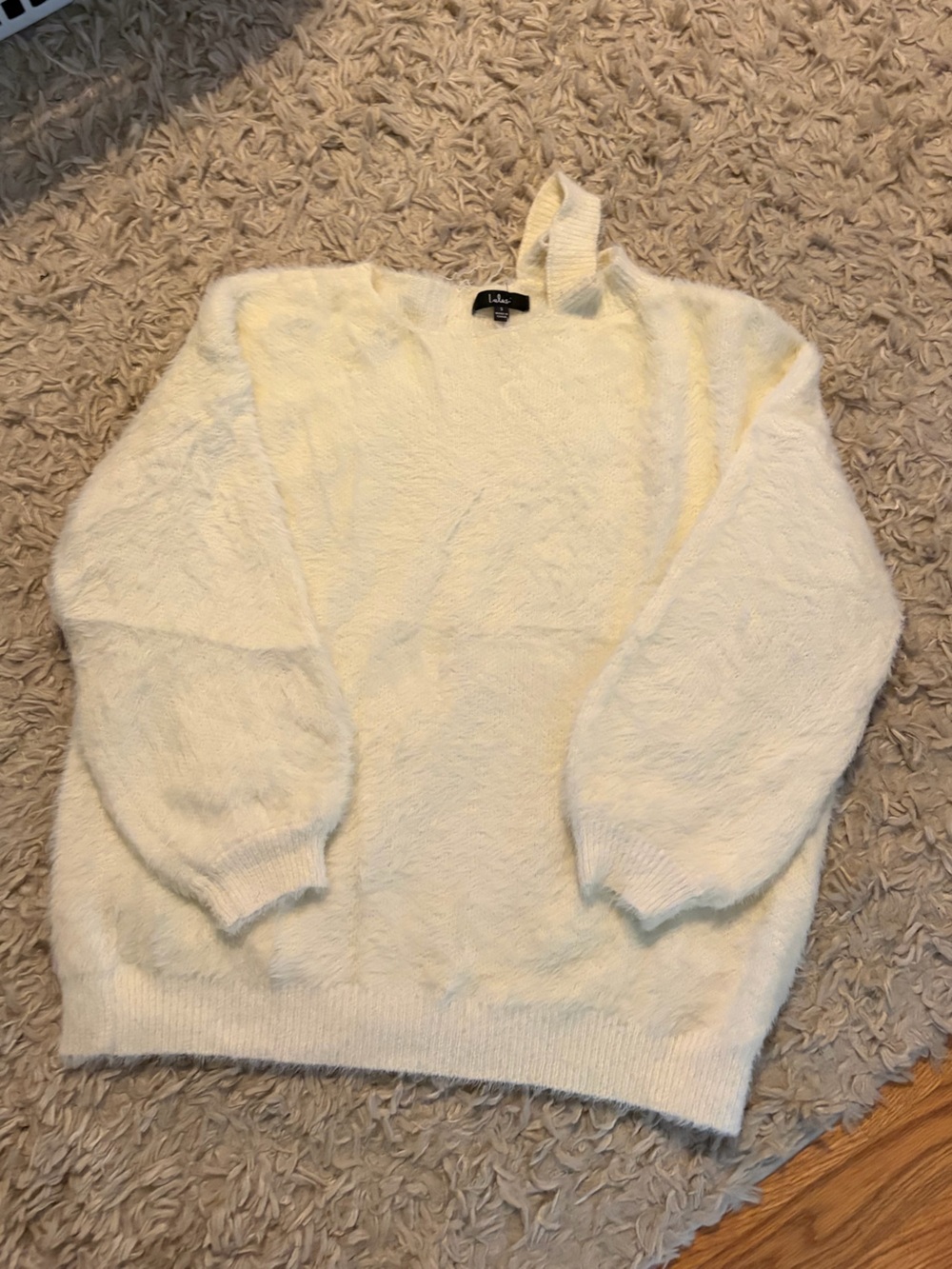 Lulu's Cream Cozy Cowl-Neck Sweater